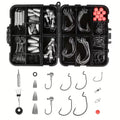 148-Piece Terminal Tackle Kit – Finesse Fishing Hooks, Weights & More