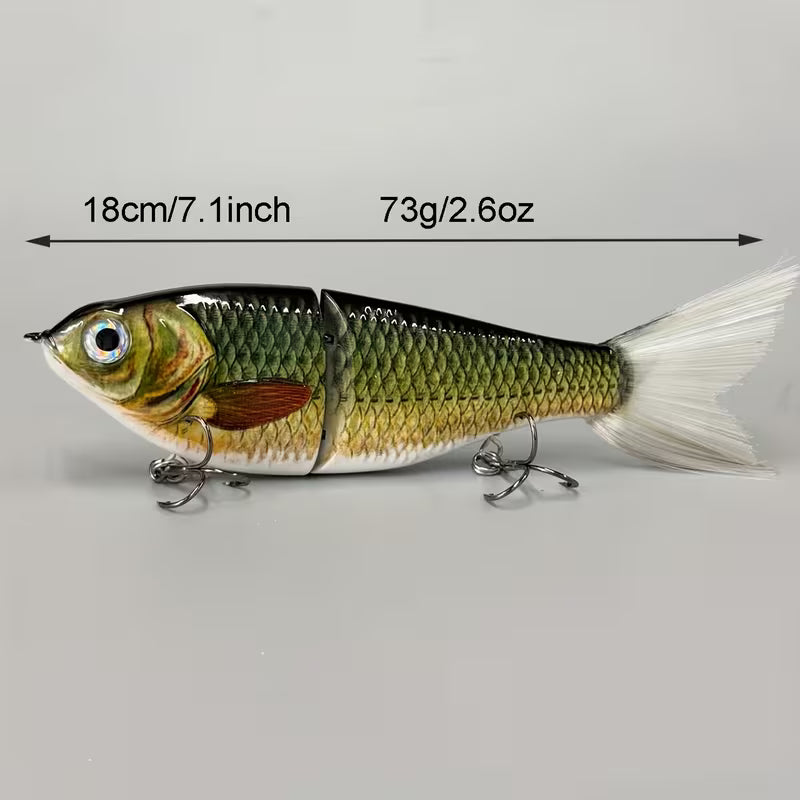 Shad Glidebait – 7" Medium Sink Glide Bait for Big Bass & Predator Fish