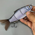 3-Segment Jointed Swimbait – Hard Bait Bass Lure | Purple Gizzard Shad & Baby Bass